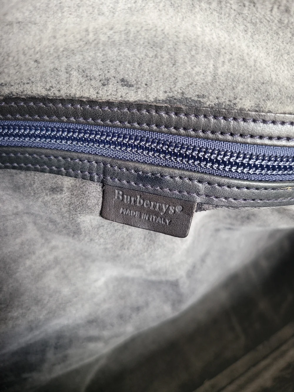 Burberry Vintage Plaid Blue Duffel Bag
